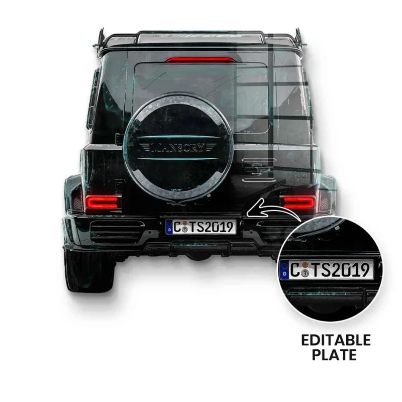 Wandskulptur G-Wagon Backside - Acrylglas - Personalisierbar