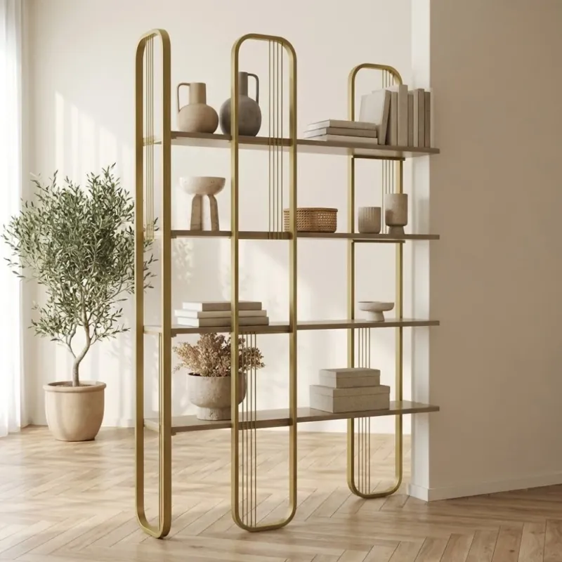 Bücherregale - Bücherregal Sierra Yellow Melamin 124x182x26 cm - Dimehouse