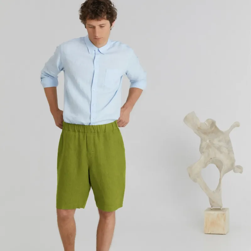 Leichte Leinen - Shorts Cumin, Cardamom Seed - Linen Tales