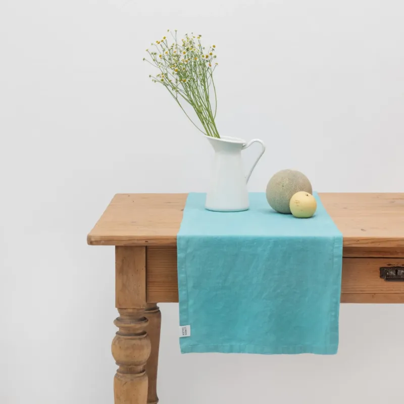 Leinen - Tischläufer, Coastal Blue - Linen Tales