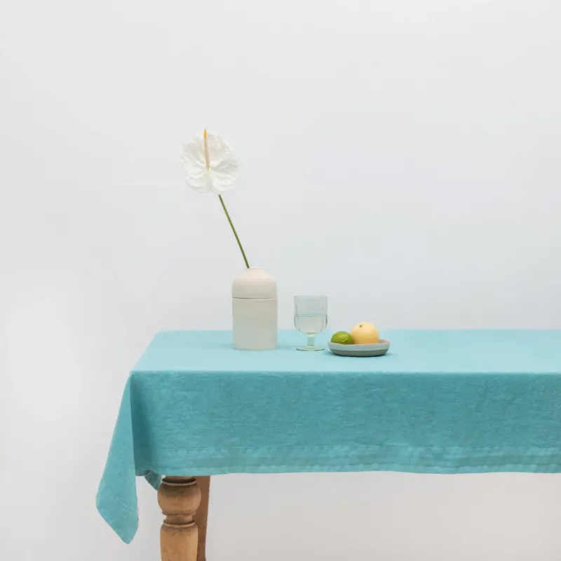 Leinen - Tischdecke, Coastal Blue - Linen Tales