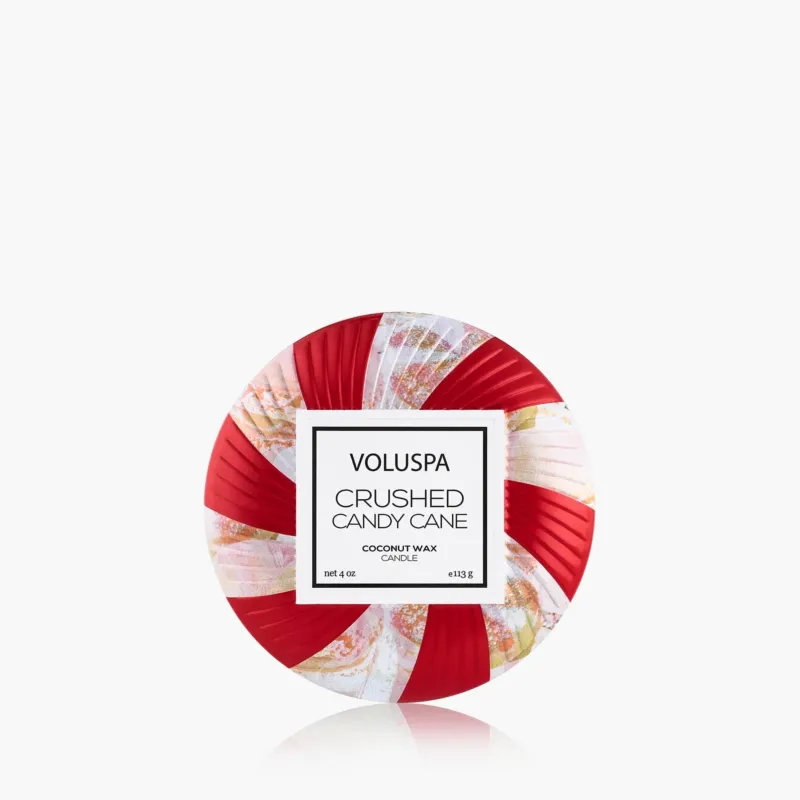 Voluspa Duftkerze Crushed Candy Cane | Minidose mit Deckel