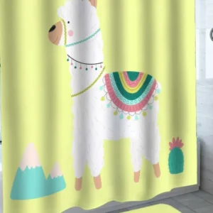 Cute South American Alpaca Shower Curtain