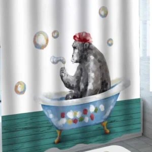 Funny Chimpanzee Ape Shower Curtain