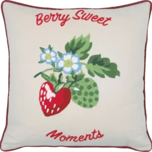 GreenGate - Berry Kissenbezug sand mit Stickerei 40x40cm