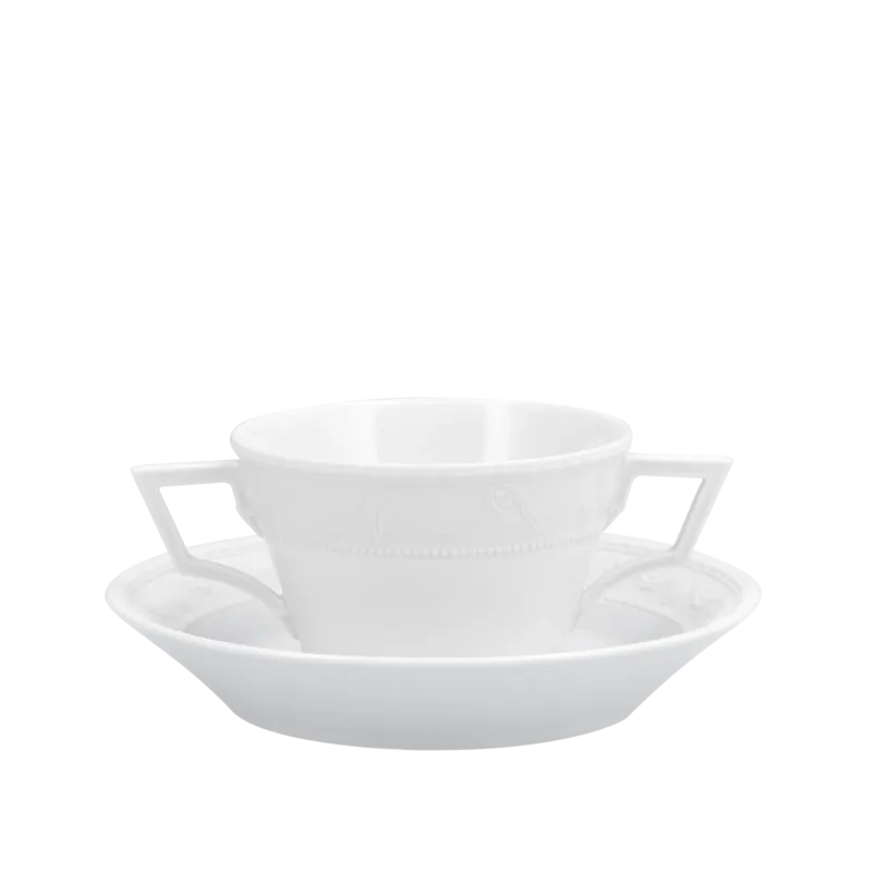 BLANC NOUVEAU Suppen- & Frühstücks-Untertasse - II. Sortierung