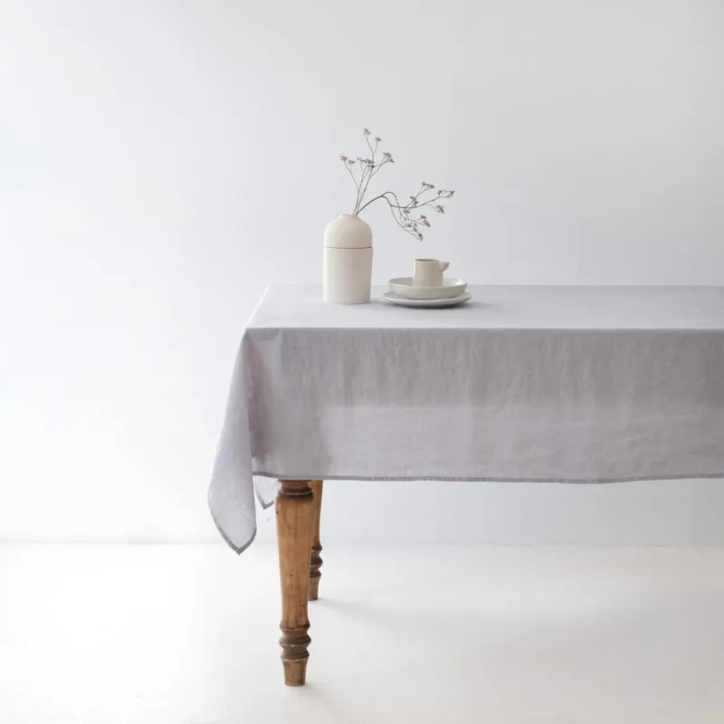 Leichte Leinen - Tischdecke, Light Grey - Linen Tales