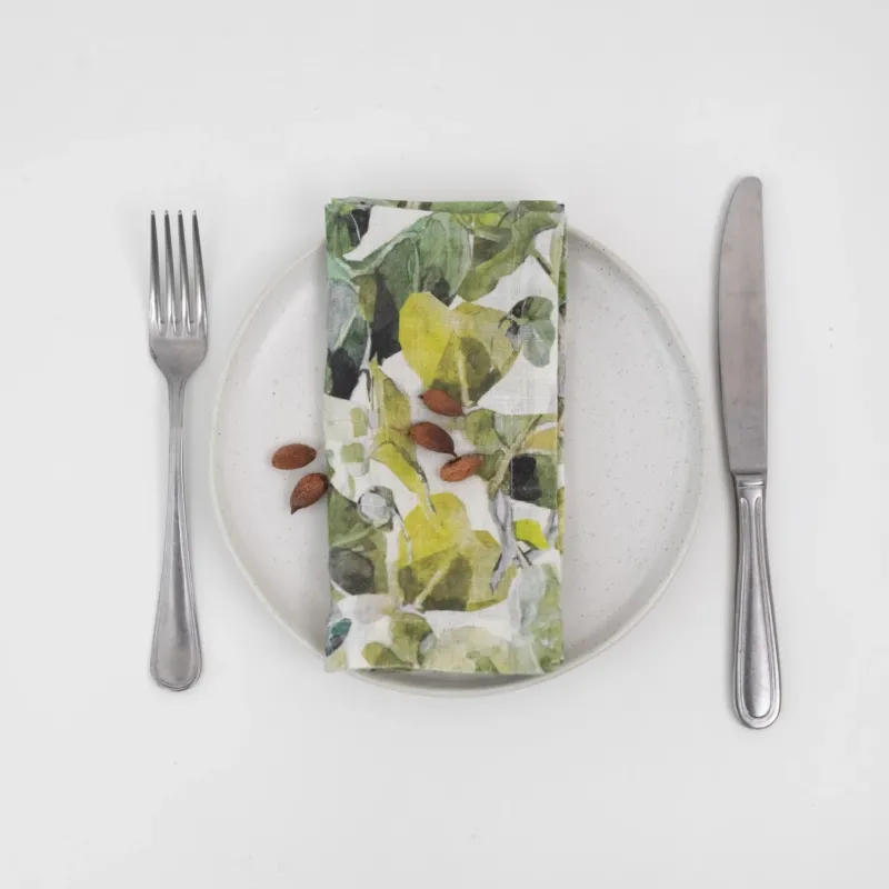 Leinen - Servietten im 2er - Set, Lotus - Linen Tales