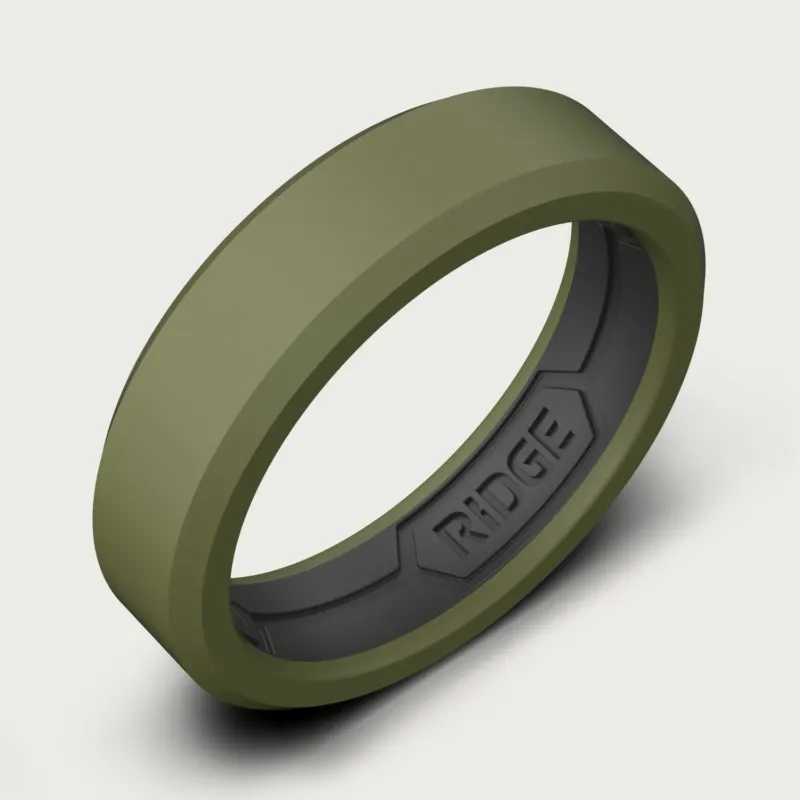 6mm Silicone Ring Set - Matte Olive