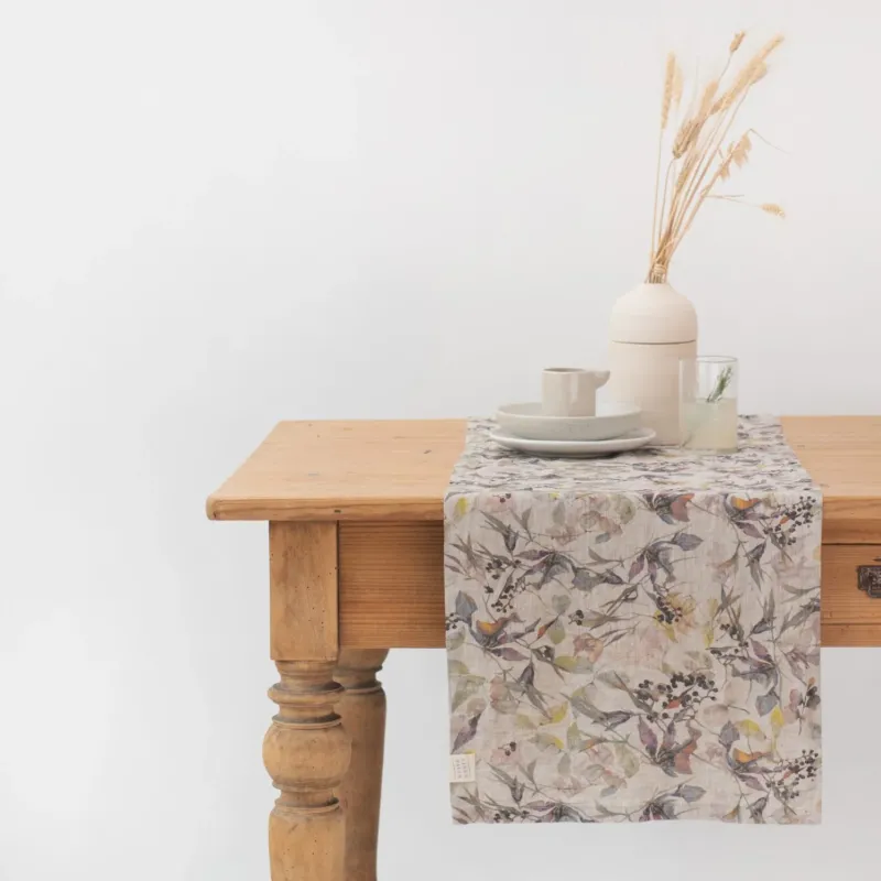 Leinen - Tischläufer, Meadow on Natural - Linen Tales