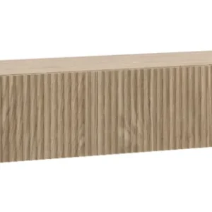 Hängende Nolie-Konsole mit Schublade und Rillen an der Front, 90 cm, geölte Eiche