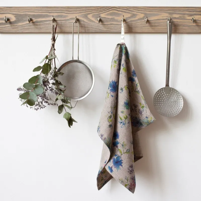 Leinen - Geschirrtuch, Flowers on Natural - Linen Tales