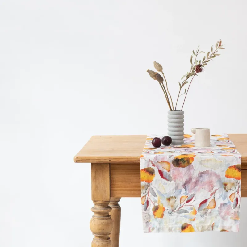 Leinen - Tischläufer, Orange Flow - Linen Tales