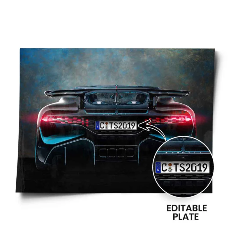 Bugatti Backside - Poster - Personalisierbar