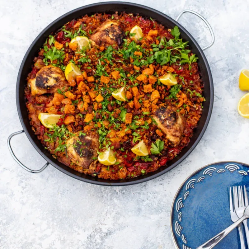 Paellera antiadherente World of Flavors KitchenCraft-KITKCPAELLA32NS
