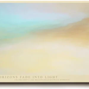 Paul Sinus Wandbild 120x80cm Abstrakte Pastell Landschaft mit sanften Farbverlaeufen moderne ruhige Kunst
