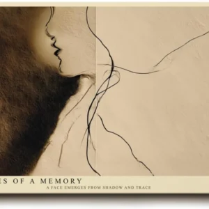 Paul Sinus Wandbild 120x80cm abstraktes Linien Portrait minimalistische Gesichtsillustration beige braun moderne Kunst auf Leinwand stilvolle Wanddekoration fuer Wohnzimmer Büro