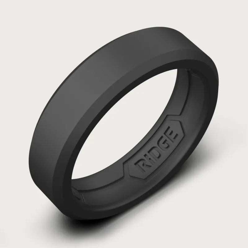 6mm Silicone Ring Set - Royal Black