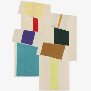 Handdoeken Set Turquoise Red Lime Dark Green (4 st.) - SUITE702