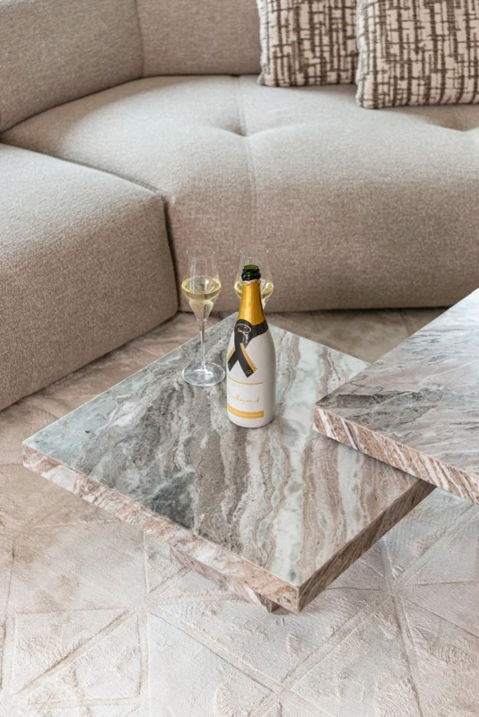 Richmond Interiors 2er Set Marmor-Couchtisch Rashford