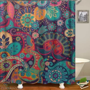 Shower Curtains of Multi Colored Oriental