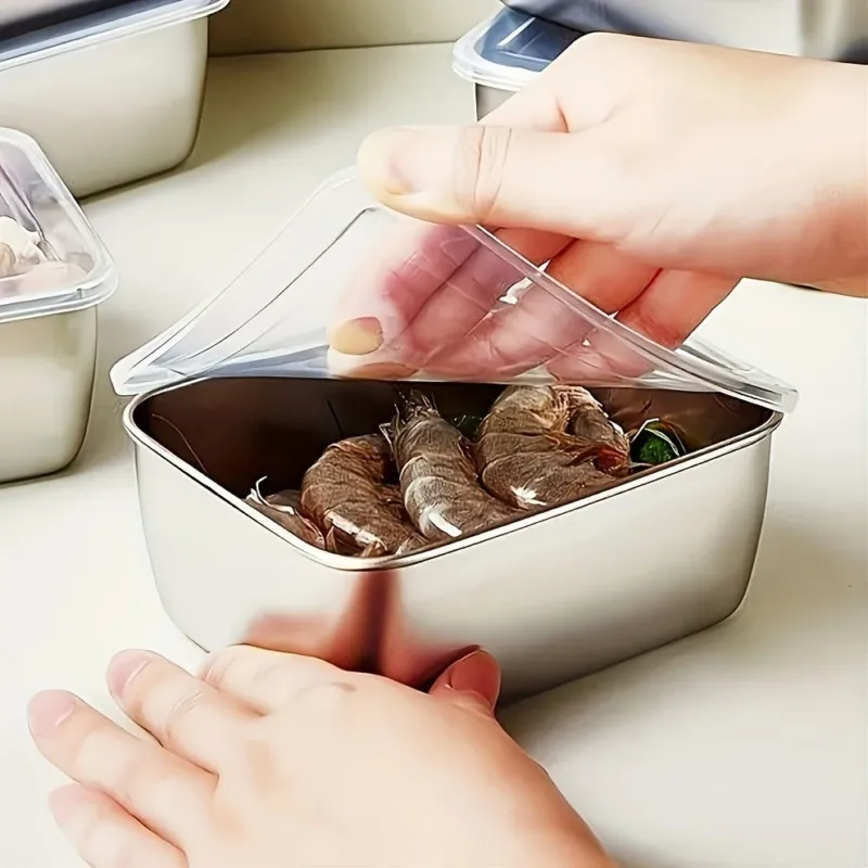 Stainless Steel 7-Piece Food Storage Containers Set - Leakproof & Stackable Meal Prep Solution 7
