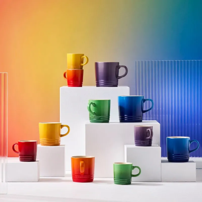 Set de 6 tazas cerámicas tipo Mug 350ml Arcoiris Le Creuset