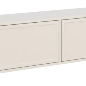 Hängender TV-Schrank Velveto mit zwei Klappen, 140 cm, Kaschmir