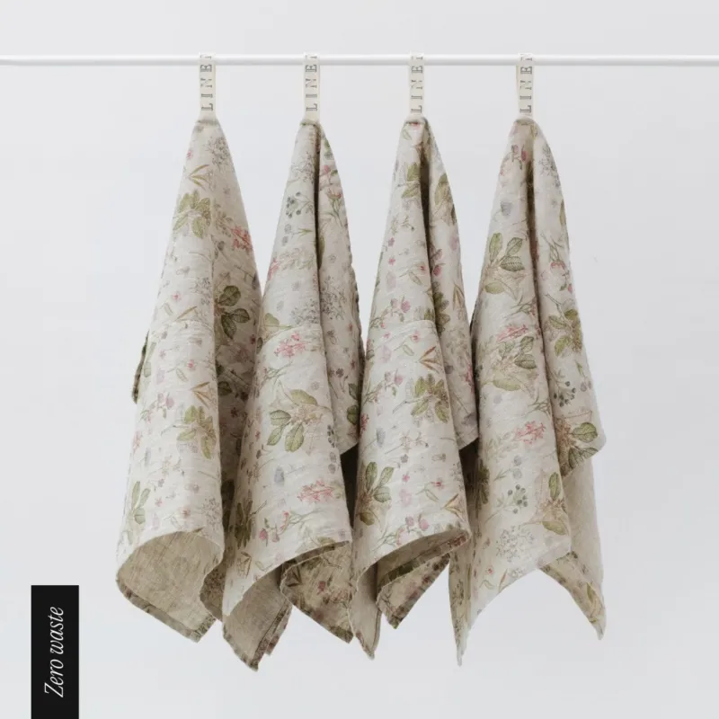 Zero Waste Leinen - Geschirrtücher im 4er - Set, Botany - Linen Tales