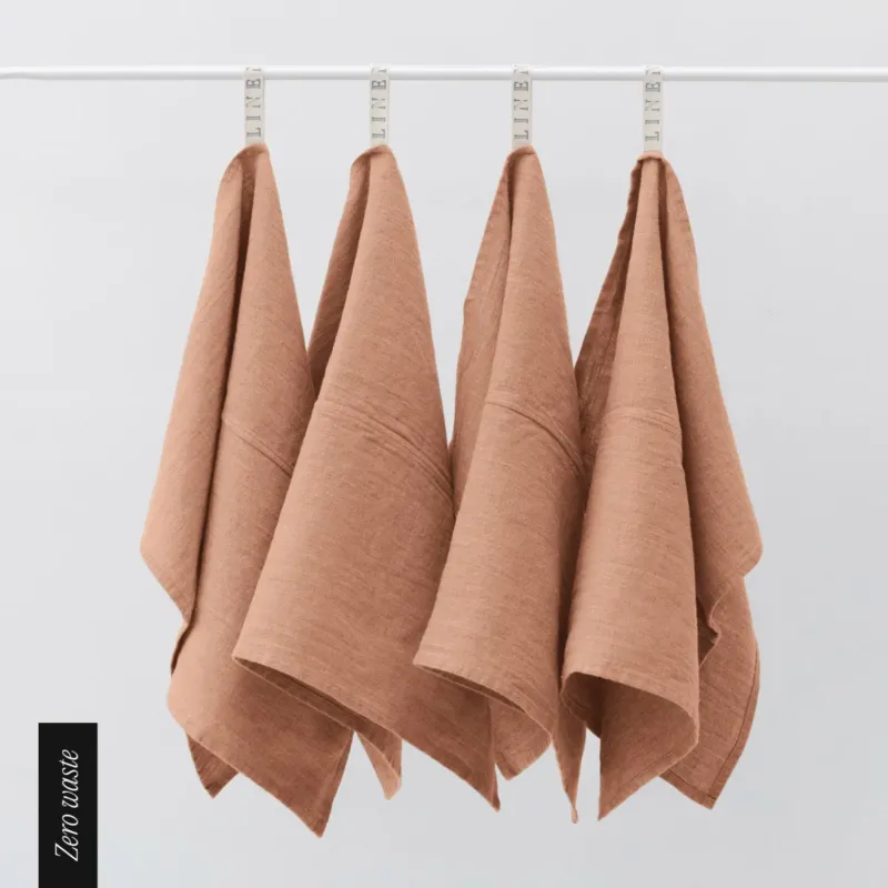 Zero Waste Leinen - Geschirrtücher im 4er - Set, Cafe Creme - Linen Tales
