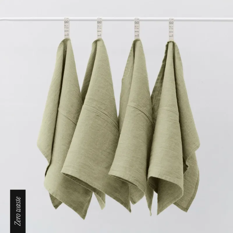 Zero Waste Leinen - Geschirrtücher im 4er - Set, Sage - Linen Tales