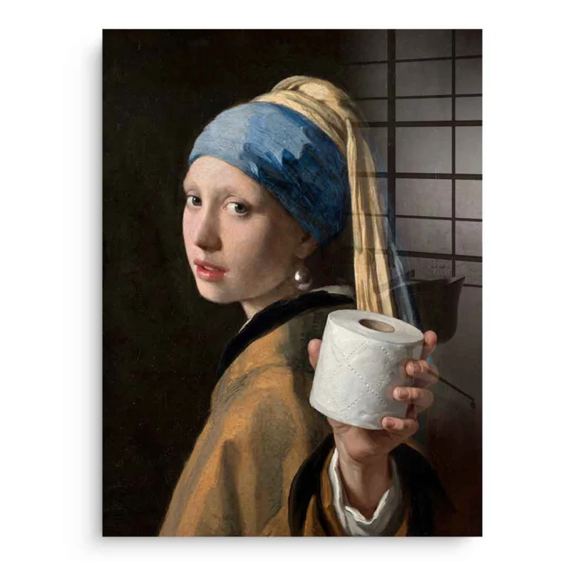DOTCOMCANVAS Classic Painting for Toilett Acrylglas Front ohne Rahmen