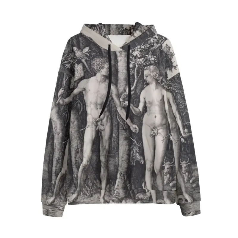 Adam and Eve Albrecht Dürer engraving hoodie with idealized figures
