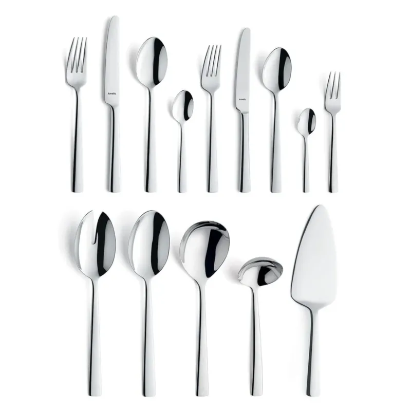 Amefa - Moderno 60-delige Bestekset 6 Personen Hoogglans - Zilverkleurig Bestekset Amefa