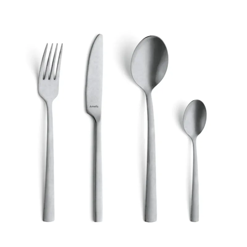Amefa - Stonewash Stainless Steel 16-pc set in trend box - stainless steel Amefa