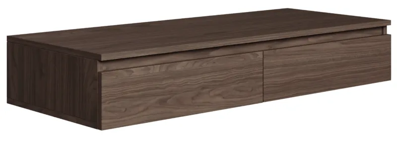 Hängender Schminktisch Bemmi mit Schubladen, 120 cm, Walnuss Wisconsin