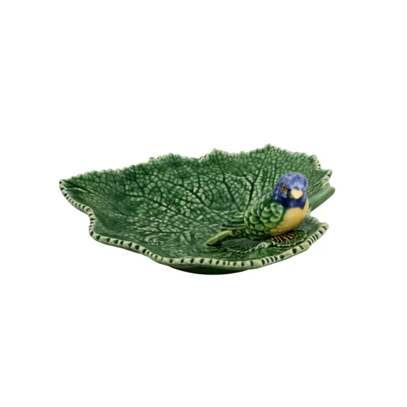 Cineraria Leaf Platter with Bird
