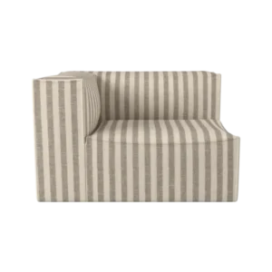 Catena Sofa Armrest Left S400 in Louisiana sand/off-white stripes