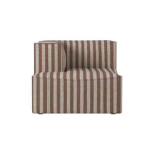 Catena Sofa Chaise Longue Left S600 in Louisiana sand/chocolate stripes