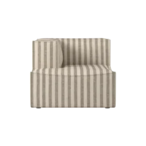 Catena Sofa Chaise Longue Left S600 in Louisiana sand/off-white stripes