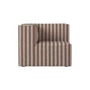 Catena Sofa Connect Corner S200 in Louisiana sand/chocolate stripe