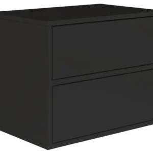 Hängender Nachttisch Framme mit zwei Schubladen, 50 cm, schwarz