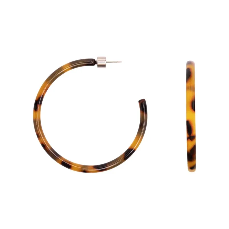 Damen Ohrringe 'Hoop Dark Cheetah'