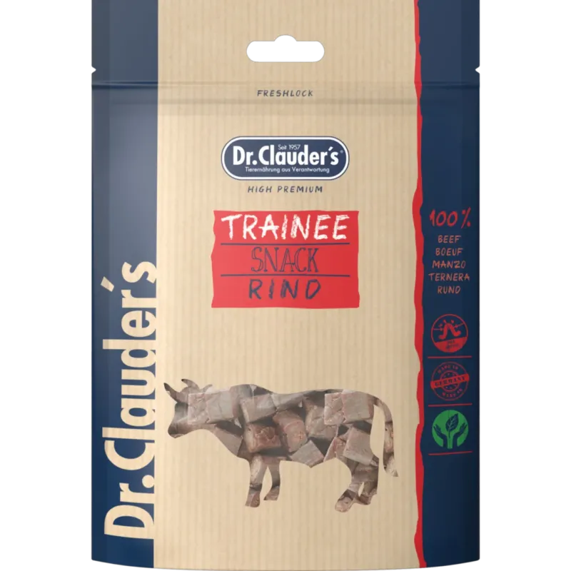 Dr. Clauders Trainee Snack Premium – Rind, 80g