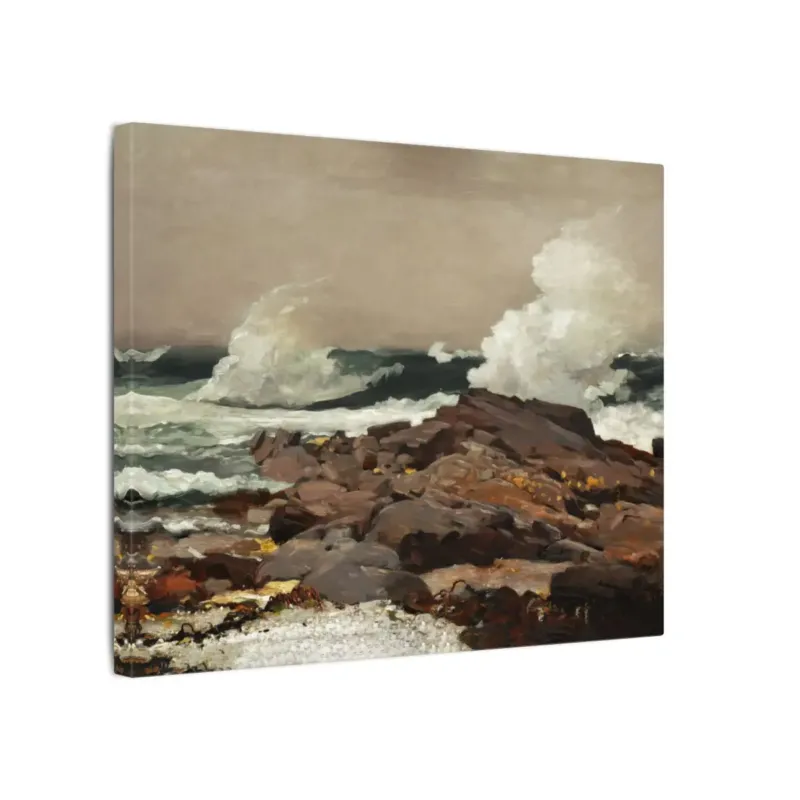 Winslow Homer Eastern Point stretched canvas showing American coastal landscape painting with lighthouse scene