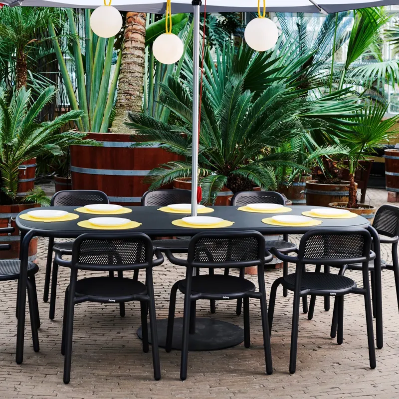 Toni Tablo Table Set with Six Outdoor Armchairs