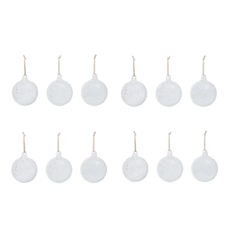 Flurry Glass Bauble (Set of 12)