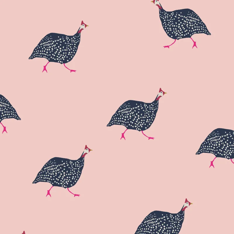 Joules Guinea Fowl Wallpaper Sample Swatch