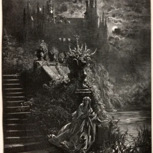 Gustave Doré — Donkey Skin: The Princess on the Palace Steps | Fairy Tale Illustration Print - 9ArtPrints
