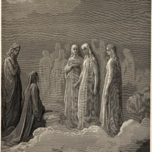 Gustave Doré — Paradiso, Canto III: Piccarda and the Souls in the Moon | Dante Illustration Print - 9ArtPrints